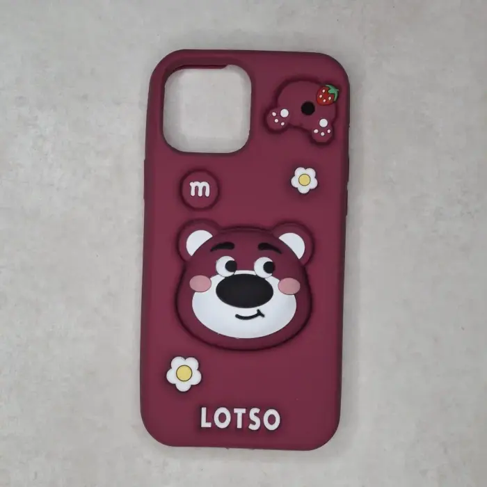 گارد سیلیکونی عروسکی برجسته طرح LOTSO مناسب گوشی اپل ایفون 13 پرومکس